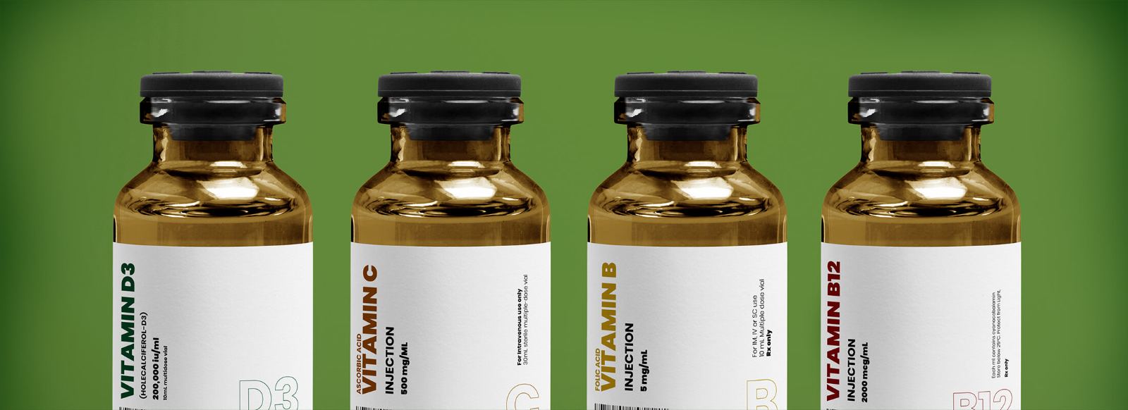 Vitamin injection vials